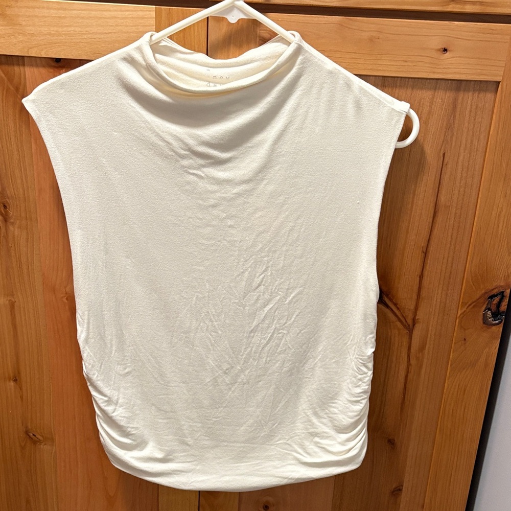 A New Day Cream Sleeveless Blouse